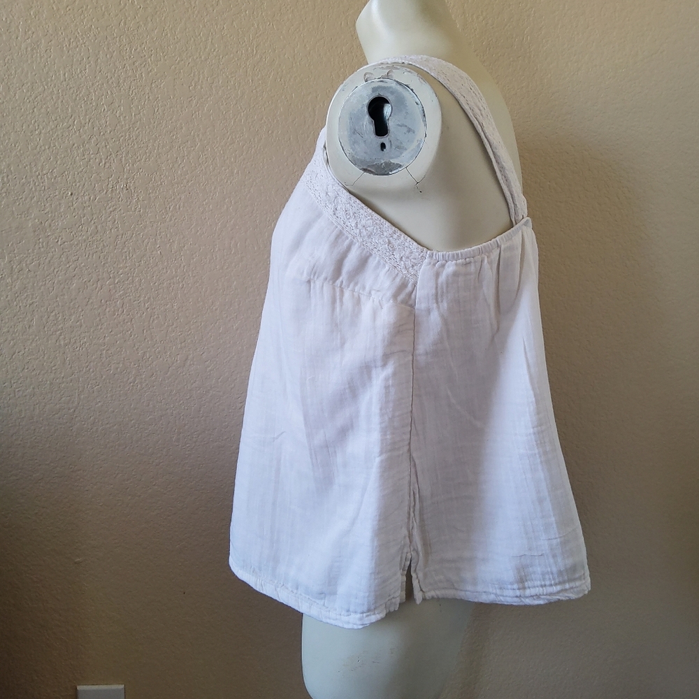 Lane Bryant white embroidered Classic Square-Neck Tank Top Size 16 - Picture 3 of 9